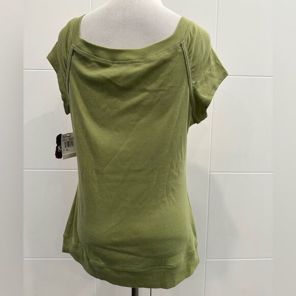 Self Esteem Vibrant Green Short Sleeve Tee with Soft Fabric and Flattering FitXL - Picture 4 of 5